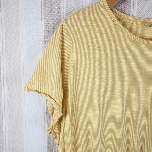 Old Navy Tshirt Dress Striped Yellow White Size 4X - Picture 3 of 7
